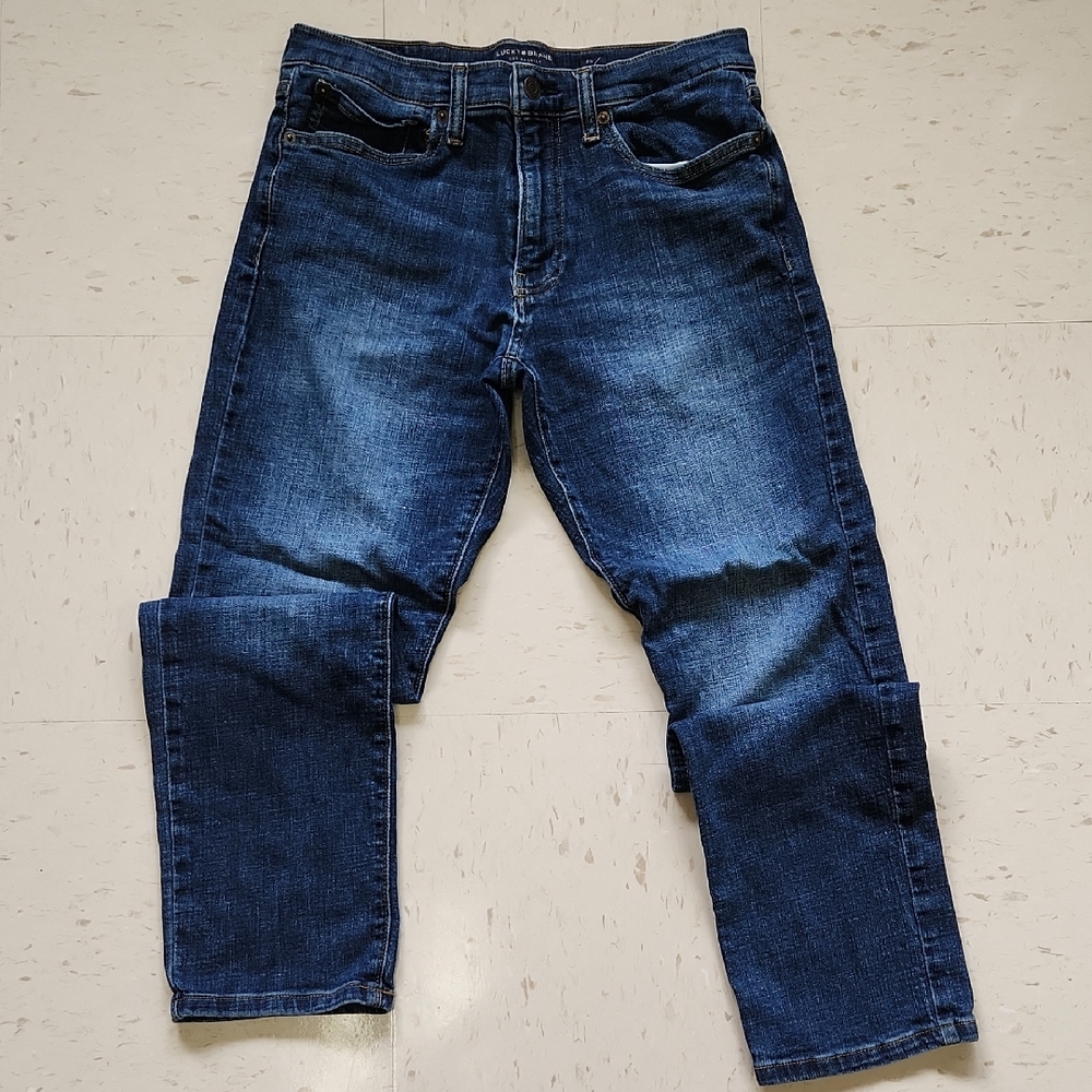 Lucky Brand Denim Men's Jeans 121 Slim Straight Mid Rise Size 30 x 30